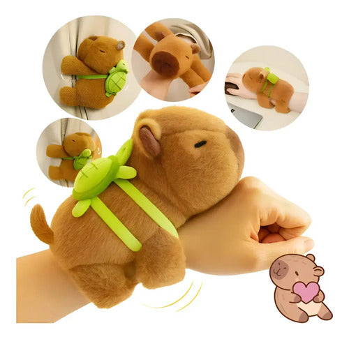 Peluche Pulsera Capibara 4 en 1 Musical y Giratorio Marrón · 16867 · foto 02