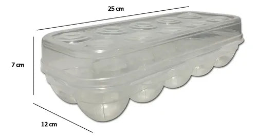 Porta Huevos Plástico Cr 10 U Heladera Transp Con Tapa Dm