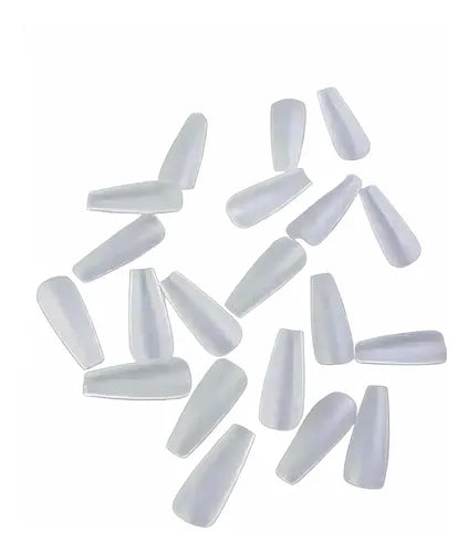 Tips Coffin 100u  Insumos Para Uñas Varios Blanco