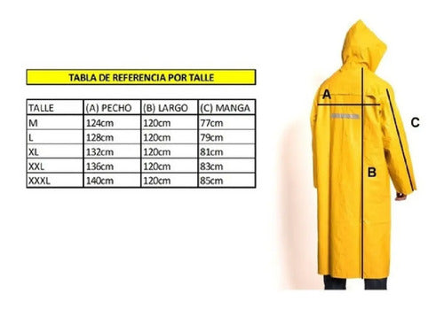 Capa Traje De Lluvia Alaska Pvc Con Reflectivo Color Azul