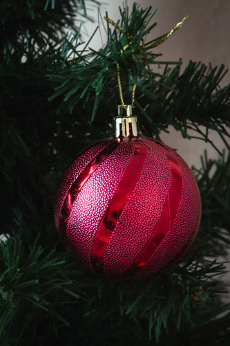 Set De Globos Bolas Navideños Arbol X6 Unidades De 6 Cm