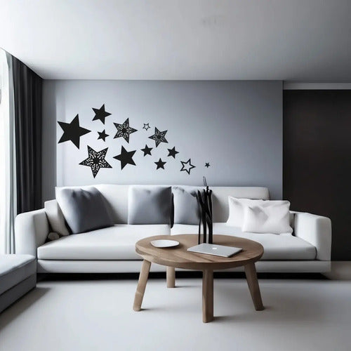 Cuadro Madera Calado Moderno Mandala Estrellas Cielo Imback
