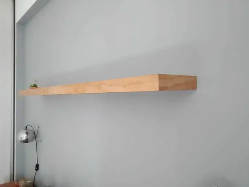 Estante Flotante 60x20 Enchapado Natural Nude