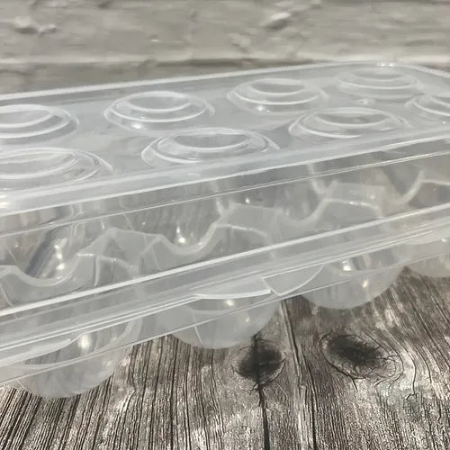 Porta Huevos Plástico Cr 10 U Heladera Transp Con Tapa Dm