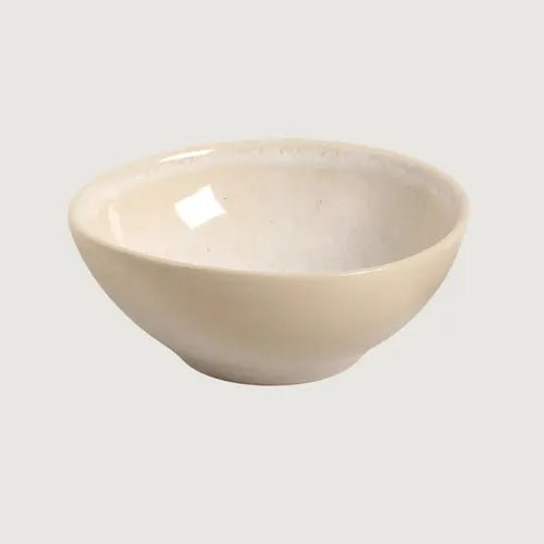 Set X6 Bowls Cerámica De Gres Color Crema/beige | 360ml