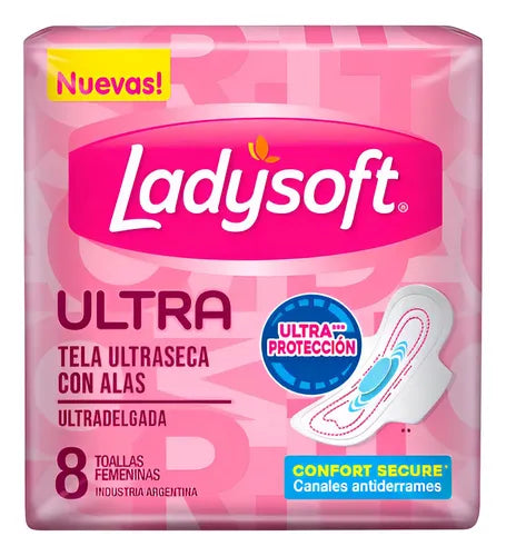 Ladysoft Toalla Femenina Ultradelgada Con Alas Ultraseca 8u · 17342 · foto 01