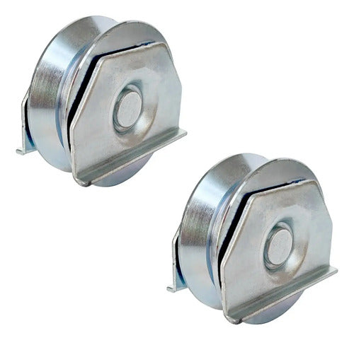 Rueda Porton Corredizo Canal Y Con Soporte X2u. Dannok