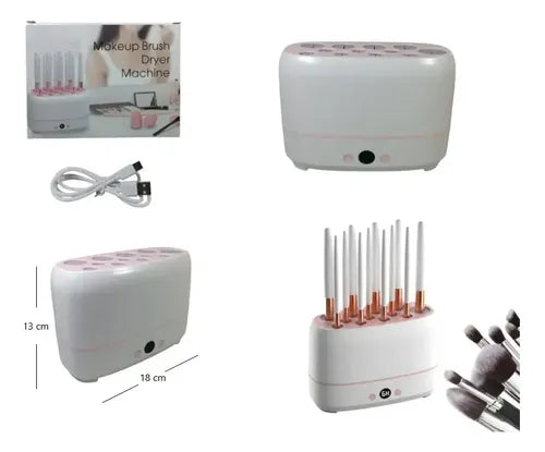 Limpiador Secador USB de Brochas de Maquillaje Blanco con Rosa · 17360 · foto 03