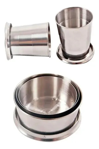 Vaso Plegable Telescópico de Acero para Camping 70ml Plateado · 16842 · foto 09