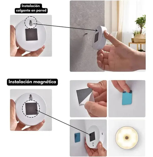 Lámparas Sensor Luz Noche Led Recargable Usb Inalambrica