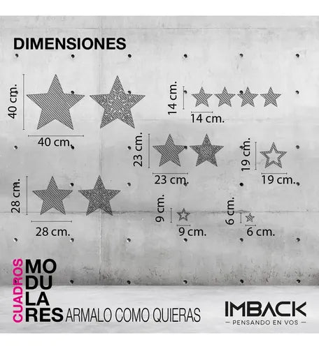 Cuadro Madera Calado Moderno Mandala Estrellas Cielo Imback