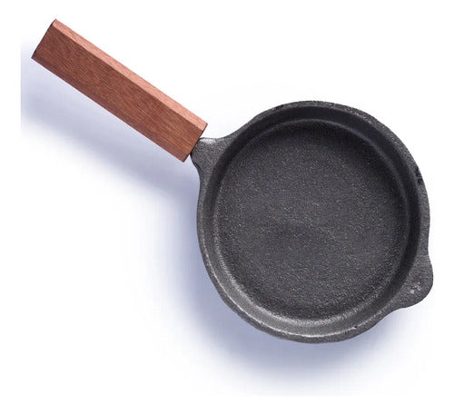 Provoletera Fundicion 16cm Mango Madera Parrilla Bbqarg