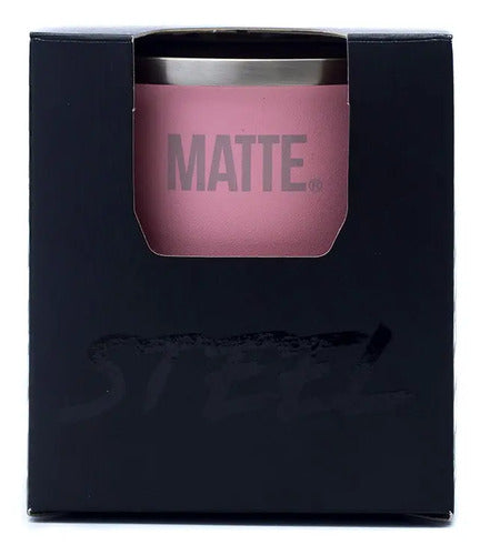 Mate Steel Matte Rosa Liso