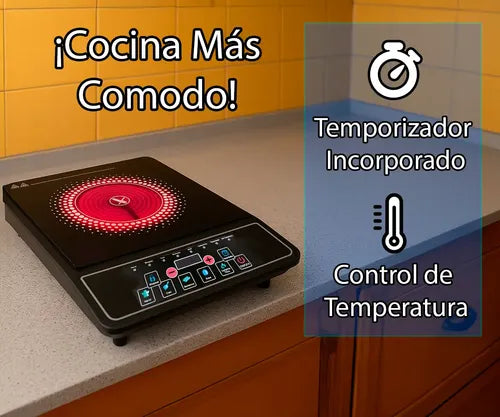 Anafe Electrico Vitroceramica Kanjihome Portátil 2000 Watts