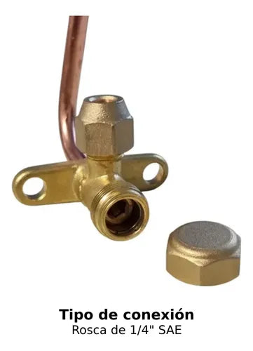 Válvula Servicio Cooltech 1/4 Curva R410
