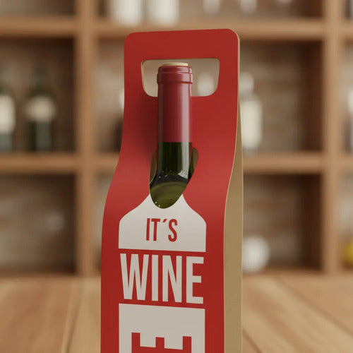 Bolsas Vino Soporte 10u Rojo