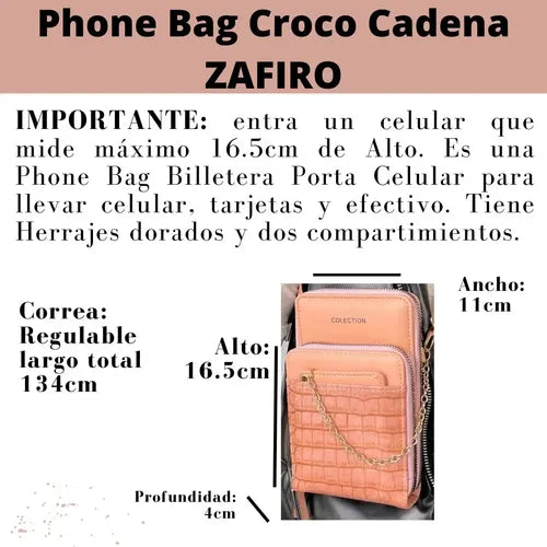Mini Bandolera Phone Bag de Eco Cuero 100% PU Negro · 13629 · foto 04