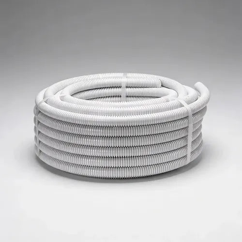 Caño Corrugado Blanco Pvc 7/8 22mm 25mts Tecnocom Modelo Clv2225
