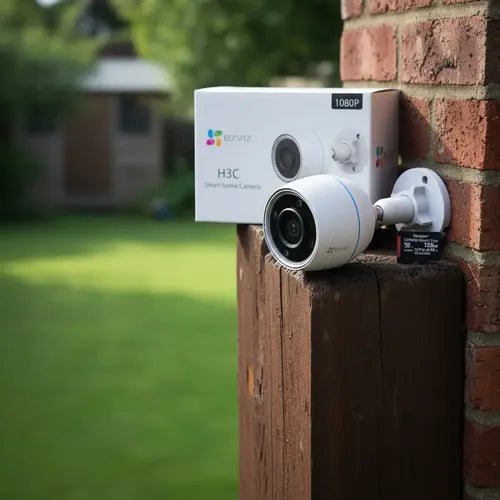 Kit Camara Seguridad Ezviz C3tn Wifi Ip Exterior +128gb