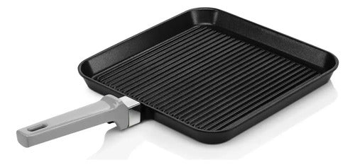 Bateria Cocina Antiadherente Bifera Sarten 24cm Cacerola 4l