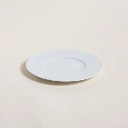 Plato De Postre Mishka Gabes De Porcelana Blanco Para Microondas Y Horno, 23 Cm Douz