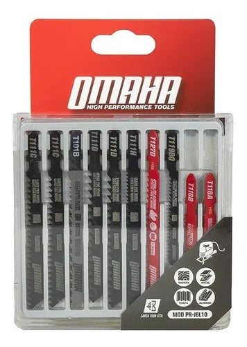 Kit Set 10 Hojas Omaha Sierra Caladora Madera Metal Aluminio Enc T · 16031 · foto 01