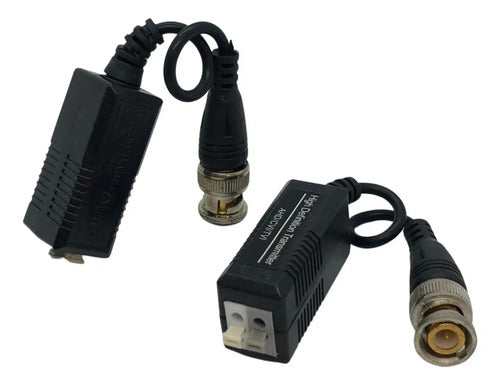 Balun Net Quality Cctv Con Clip Y Chicote Para Cámaras Negro