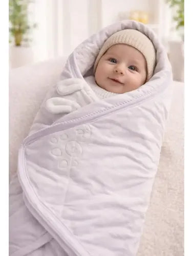 Manta Reversible para Bebé Bichitos Polar y Algodón Animales Blanco · 17347 · foto 04