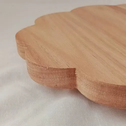 Posatorta Madera Eucalipto Flor Tabla Soporte 25cm
