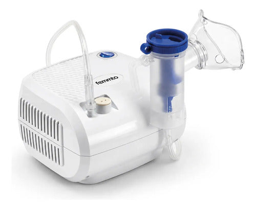 Nebulizador Piston Silencioso Adultos Pediatrico Compresor Comun Femmto Blanco