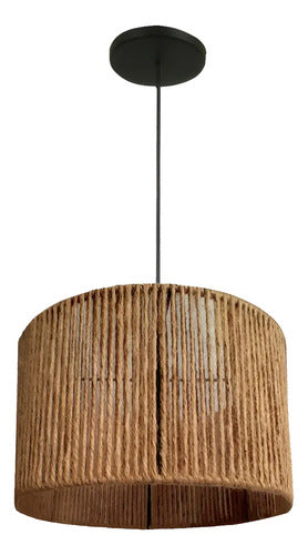 Lámpara Colgante Techo Hilo Yute 30cm E27 60w Liguen Ilumina