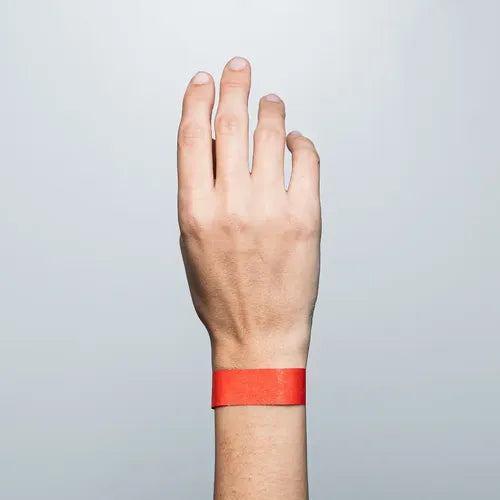Pulseras Tyvek Open Ticket 100u Rojo