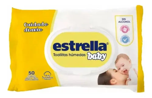Toallitas Húmedas Estrella Baby Cuidado Diario x 50 Unidades · 17666 · foto 01
