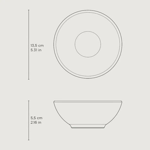 Set X6 Bowls Cerámica De Gres Terrakota/naranja Mate | 558ml