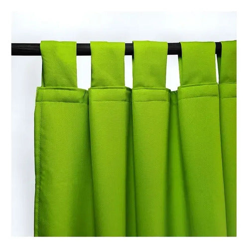 Cortina Tropical 2p 1.20x1.40m Negro Verde Manzana