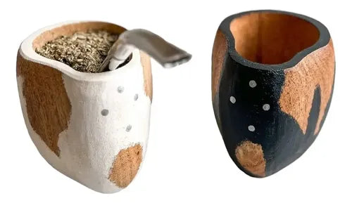 Mate Ranchero Algarrobo Artesanal Premium Pintado A Mano