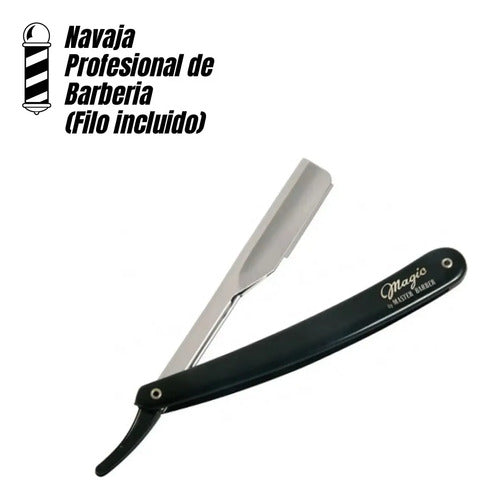 Kit de Barbería y Peluquería Capa Peines Cepillo Fade Tru Negro · 16618 · foto 07