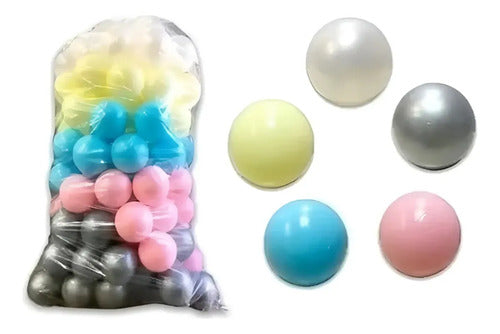 Pelotitas para Pelotero x100 No Tóxicas Material Virgen Pastel · 17007 · foto 01