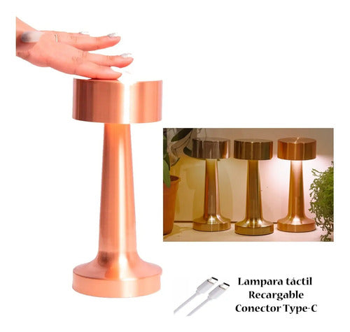 Lampara Tactil Envalar Minimalista Dorad