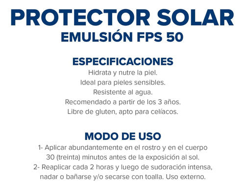 Protector Solar Dermaglós Emulsión FPS50 x 250ml · 1279 · foto 05