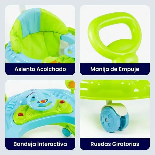 Andador para Bebé Priori BW6078 con Manija, Luces y Música Verde · 17772 · foto 03