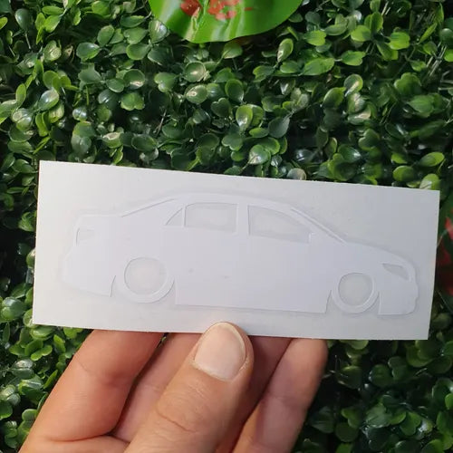 Calco Vinilo Auto Corolla Bajito 15cm X2 Unid Al Piso