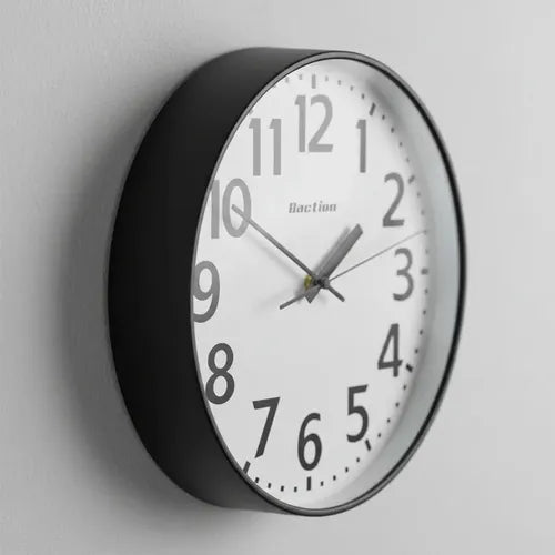 Reloj Grande De Pared Daction Negro Numeros Grandes D 30 Cm