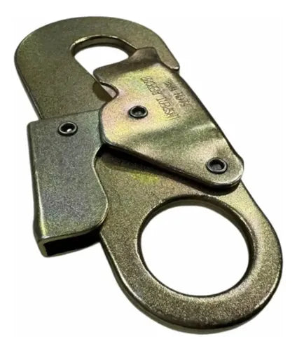Mosquetón de Seguridad de Acero 18mm Ojo y Doble Traba Dorado Oscuro · 16822 · foto 01