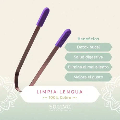 Limpia Lengua Sattva Pack X20 Slim 100% Cobre Varios Colores