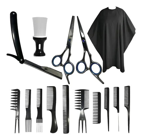 Kit de Peluquería y Barbería Mozku x STM Estilo Tijeras Capa y Peines · 17179 · foto 01