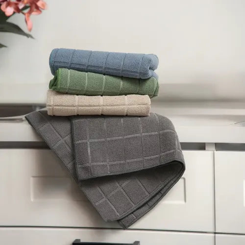 Repasador Romyl 8unidades  55 X 42cm Azul Y Marron Oscuro Geométrico