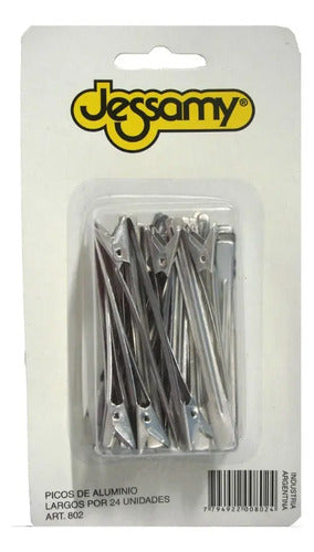 Picos de Aluminio Jessamy Largos para Ruleros, 24 Unidades · 17150 · foto 01