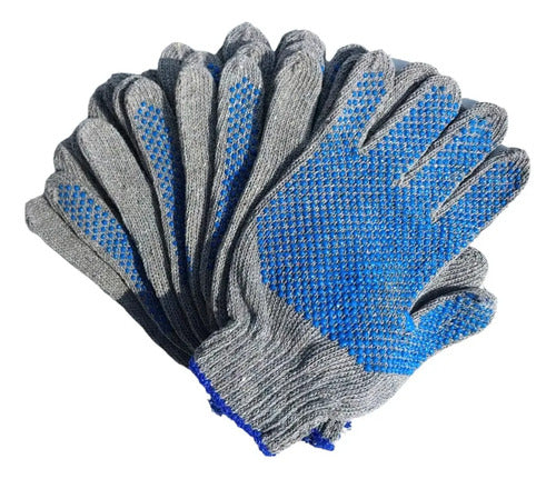 Guantes Moteados Algodón Reforzado 12u