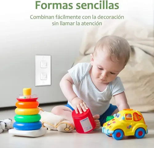 Tapa Enchufe con Manija Protector para Bebé x6 Blanco · 16598 · foto 08